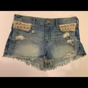 Hollister Light Wash Denim High-Waisted Shorts